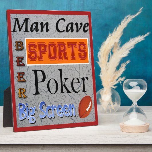 Man Cave Plaque Fotoplatte (Seite)
