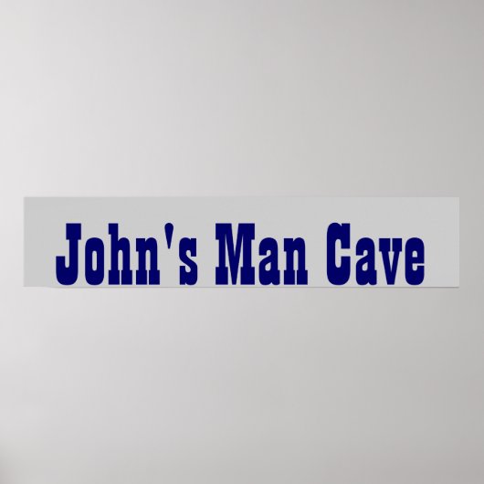 Man Cave Poster (Vorne)