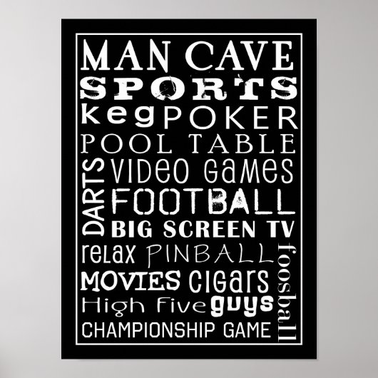 Man Cave Poster (Vorne)