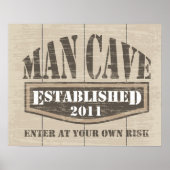 Man Cave Poster - 2011 gegründet (Vorne)