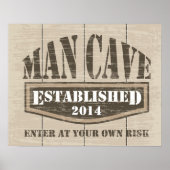 Man Cave Poster - Datum hinzufügen (Vorne)
