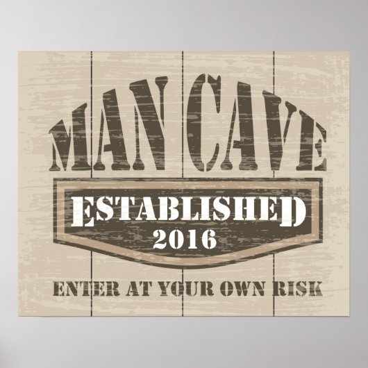 Man Cave Poster - Etabliertes "Add Date" (Vorne)