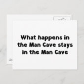 Man Cave Postkarte (Vorne/Hinten)