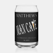 Man Cave Pub Beer Can Brille Trinkbehälter Dosenglas (Vorderseite)