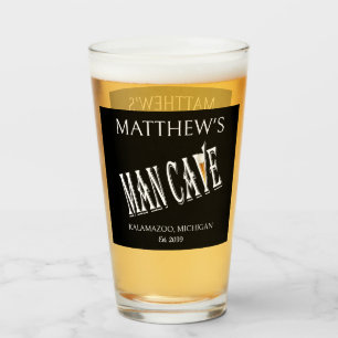 Man Cave Pub Pint Beer Soda Glasses Trinkbehälter Glas