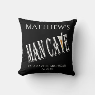 Man Cave Pub Square Throw Kissen
