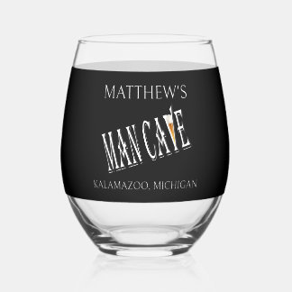 Man Cave Pub Stemless Wine Glasses Trinkbehälter Weinglas Ohne Stiel