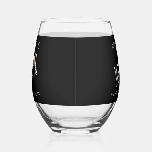 Man Cave Pub Stemless Wine Glasses Trinkbehälter Weinglas Ohne Stiel (Rechts)