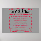 Man Cave Rules Poster (Vorne)
