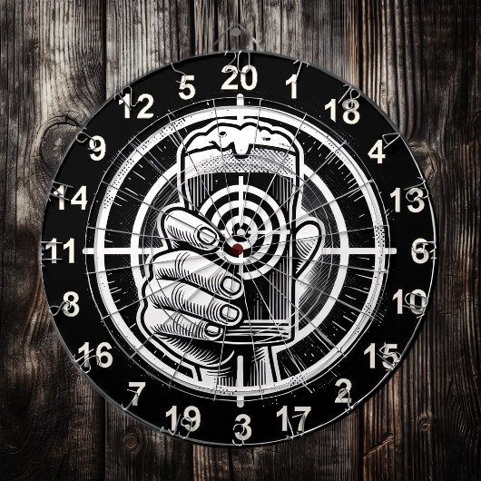 Man Cave Rustic Bierdesign Dartscheibe