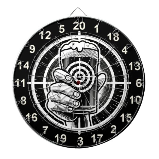 Man Cave Rustic Bierdesign Dartscheibe (vorne)