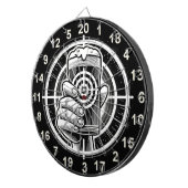 Man Cave Rustic Bierdesign Dartscheibe (Vorderseite rechts)