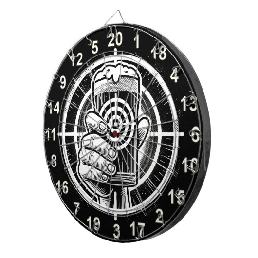 Man Cave Rustic Bierdesign Dartscheibe (Vorderseite rechts)