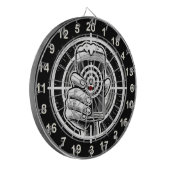 Man Cave Rustic Bierdesign Dartscheibe (Vorderseite Links)