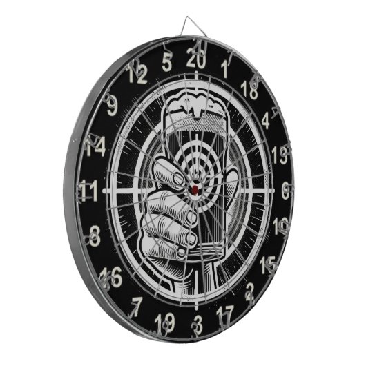 Man Cave Rustic Bierdesign Dartscheibe (Vorderseite Links)