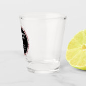 Man Cave Shot Glass mit Warnung und Regeln Schnapsglas (Rechts)