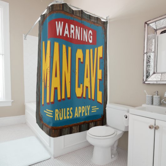 Man Cave SHOWER CURTAIN Duschvorhang (Beispiel)