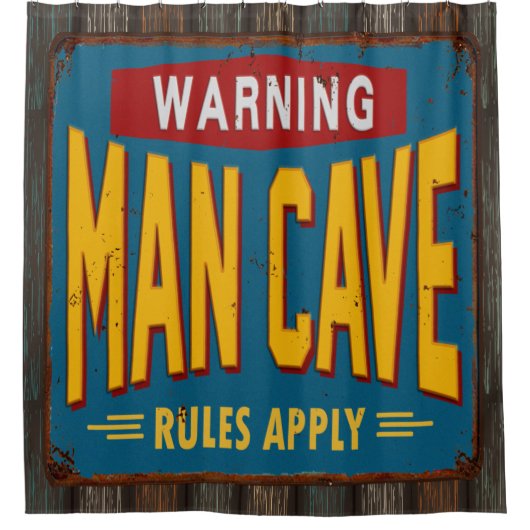 Man Cave SHOWER CURTAIN Duschvorhang (Vorderseite)