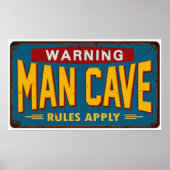 Man Cave Sign Poster (Vorne)