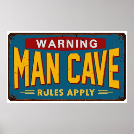 Man Cave Sign Poster (Vorne)