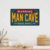 Man Cave Sign Poster (Küche)