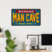 Man Cave Sign Poster (Heimbüro)