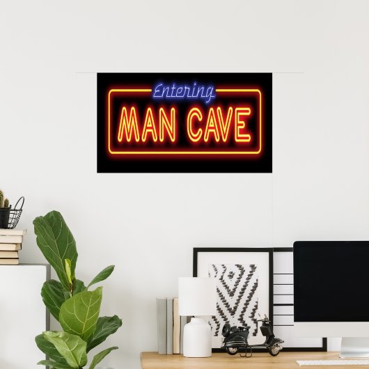 Man Cave Sign Poster (Heimbüro)