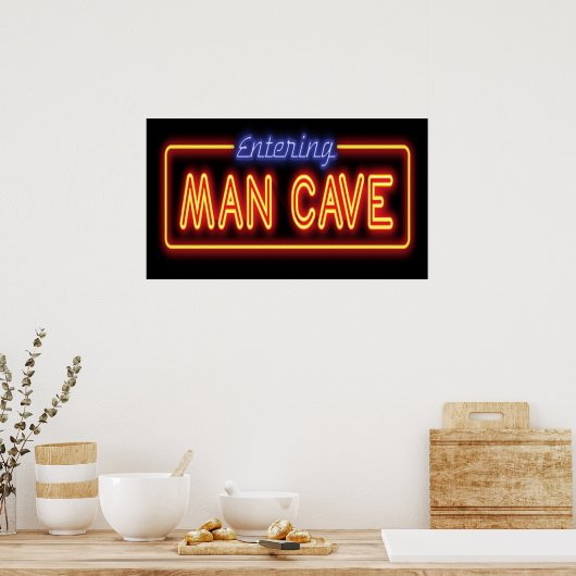 Man Cave Sign Poster (Küche)