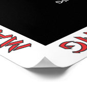 Man Cave Sign Warnung w Rules Poster (Ecke)