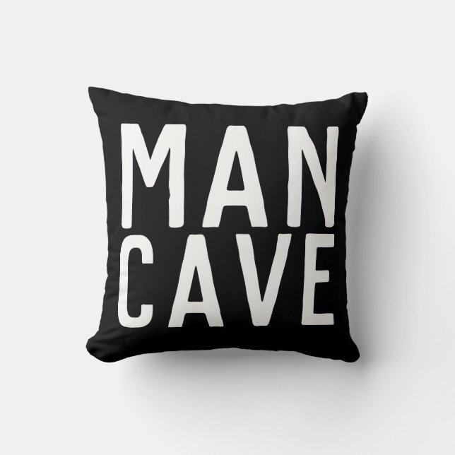 MAN CAVE Throw Kissen (Vorderseite)