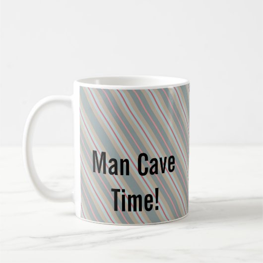 Man Cave Time Stripe Tasse (Links)