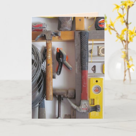 Man Cave - Tools - Vatertag Card Karte (Gelbe Blume)