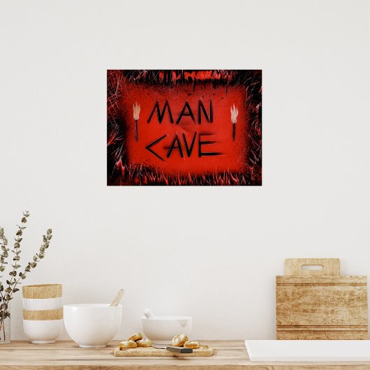 Man Cave Torches Poster (Küche)