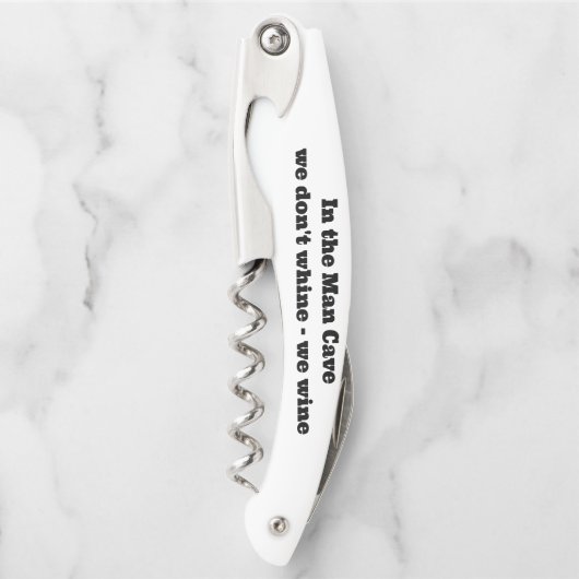 Man Cave White Corkschraube Kellnermesser (Vorderseite)