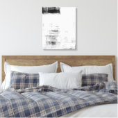 'Man Cave Worthy' Abstrakte Schwarz-Weiß-Kunst Leinwanddruck (Insitu (Schlafzimmer))