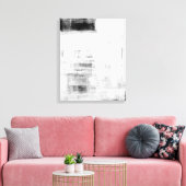 'Man Cave Worthy' Abstrakte Schwarz-Weiß-Kunst Leinwanddruck (Insitu (Wohnzimmer))