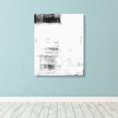 'Man Cave Worthy' Abstrakte Schwarz-Weiß-Kunst Leinwanddruck (Insitu (Holzboden))