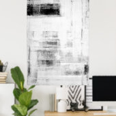 'Man Cave Worthy' Abstrakte Schwarz-Weiß-Kunst Poster (Heimbüro)