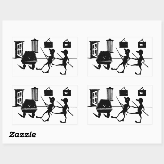 Man Cheat at Pool Billiard Spielkunst Rechteckiger Aufkleber (Blatt)