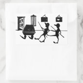 Man Cheat at Pool Billiard Spielkunst Rechteckiger Aufkleber (Tasche)