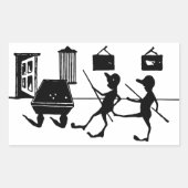 Man Cheat at Pool Billiard Spielkunst Rechteckiger Aufkleber (Vorderseite)