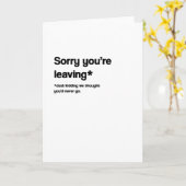 Man dachte, man würde nie Verlassen, zurückkommen Karte (Gelbe Blume)