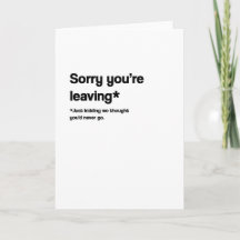 Man dachte, man würde nie Verlassen, zurückkommen