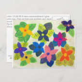 Man denke an das lilies-Buch Art John 13:34-35 Postkarte (Vorne/Hinten)