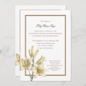 Man denke an den Lilies Bereavement Vielen Dank Hi Einladung (Vorne/Hinten)