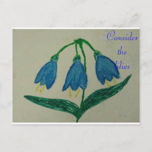 Man denke an die lililies-Schrift Art Romans 8:28 Postkarte