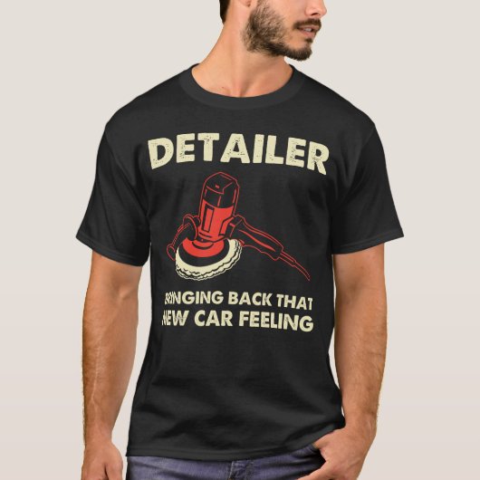 Man Detailer-Auto zur Beschreibung des neuen Gefüh T-Shirt (Vorderseite)
