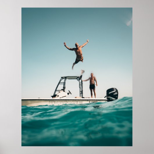 Man diving on pool poster (Vorne)