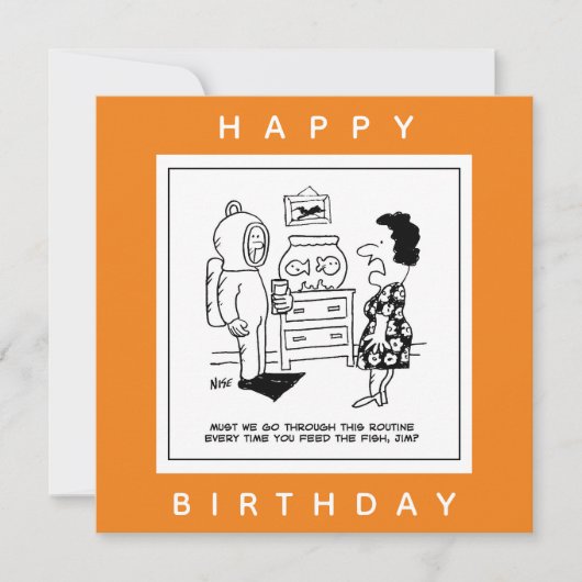 Man Dons Scuba Diving Outfit zum Füttre von Fish C Karte (Vorderseite)