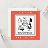 Man Dons Scuba Diving Outfit zum Füttre von Fish C Karte (Vorderseite/Rückseite Beispiel)